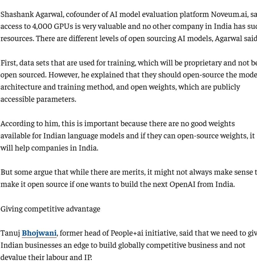 Experts make a new case for open-source path to Indian LLMs