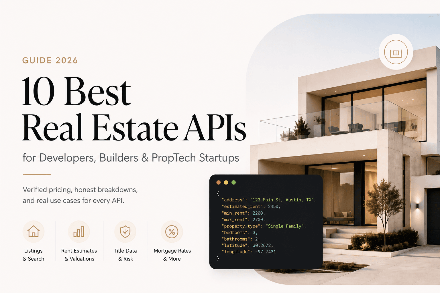 10 Best Real Estate APIs in 2026 (Listings, Rent Estimates, Title Data & More)